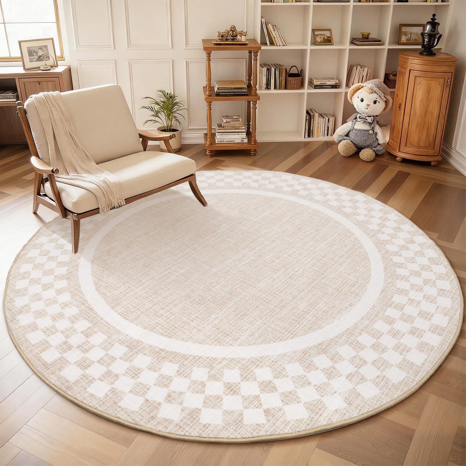 LocalStock Hallway Runner Rug 2x6 Non Slip Scalloped Washable Rug for Kitchen Entry Stain Resistant Modern Border Throw Floor Carpet Long Runner Mat for Bathroom Living Room Bedside, Beige - Image 60