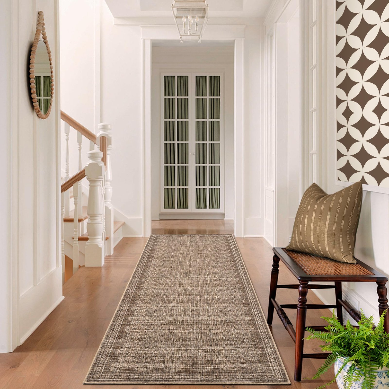 LocalStock 2x6 Runner Rug for Hallway Washable Kitchen Rugs Non Slip Solid Blue Modern Minimalism Soft Low-Pile Scalloped Indoor Carpet for Entryway Laundry Room Floor Mats - Image 56