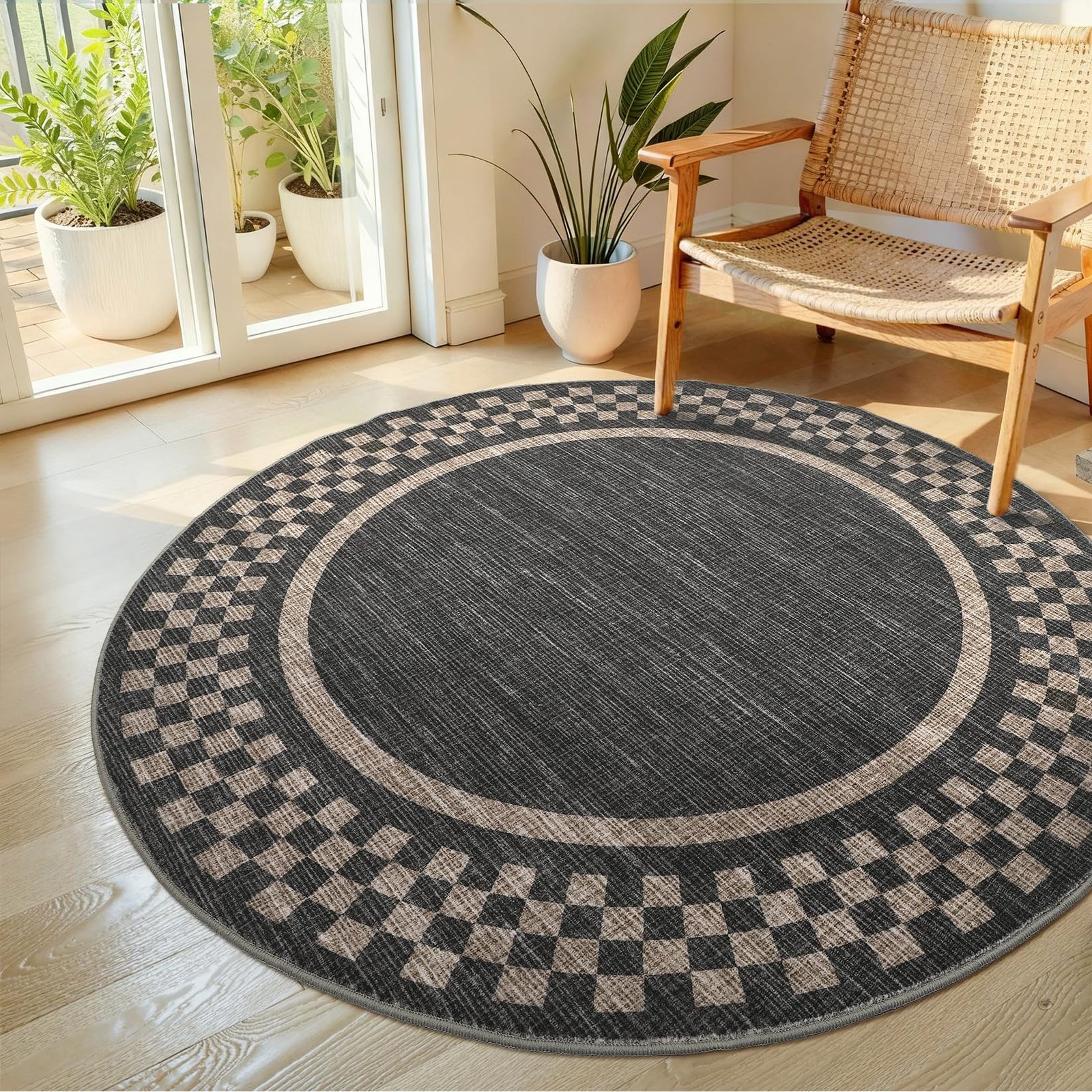 LocalStock Hallway Runner Rug 2x6 Non Slip Scalloped Washable Rug for Kitchen Entry Stain Resistant Modern Border Throw Floor Carpet Long Runner Mat for Bathroom Living Room Bedside, Beige - Image 57