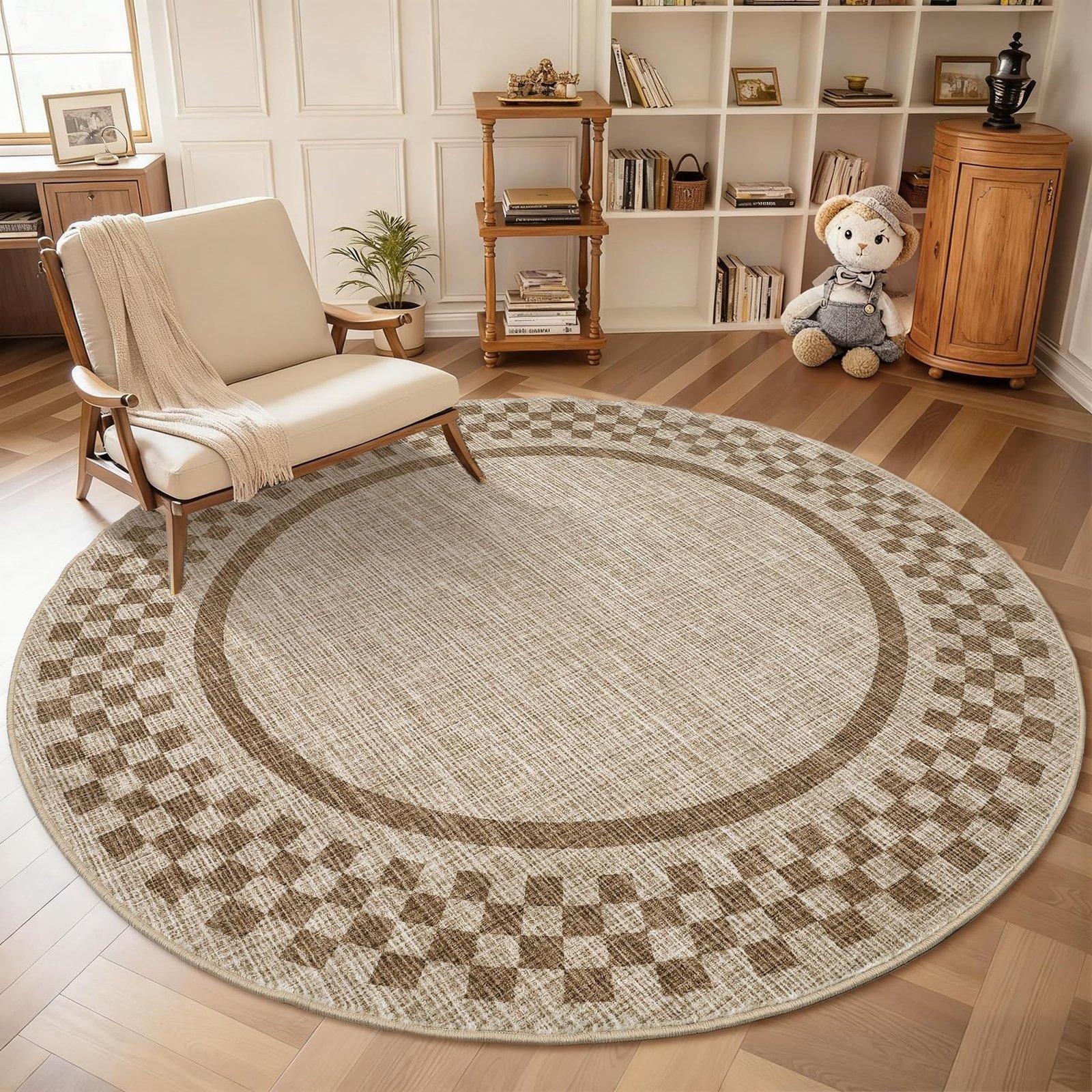 LocalStock Hallway Runner Rug 2x6 Non Slip Scalloped Washable Rug for Kitchen Entry Stain Resistant Modern Border Throw Floor Carpet Long Runner Mat for Bathroom Living Room Bedside, Beige - Image 42