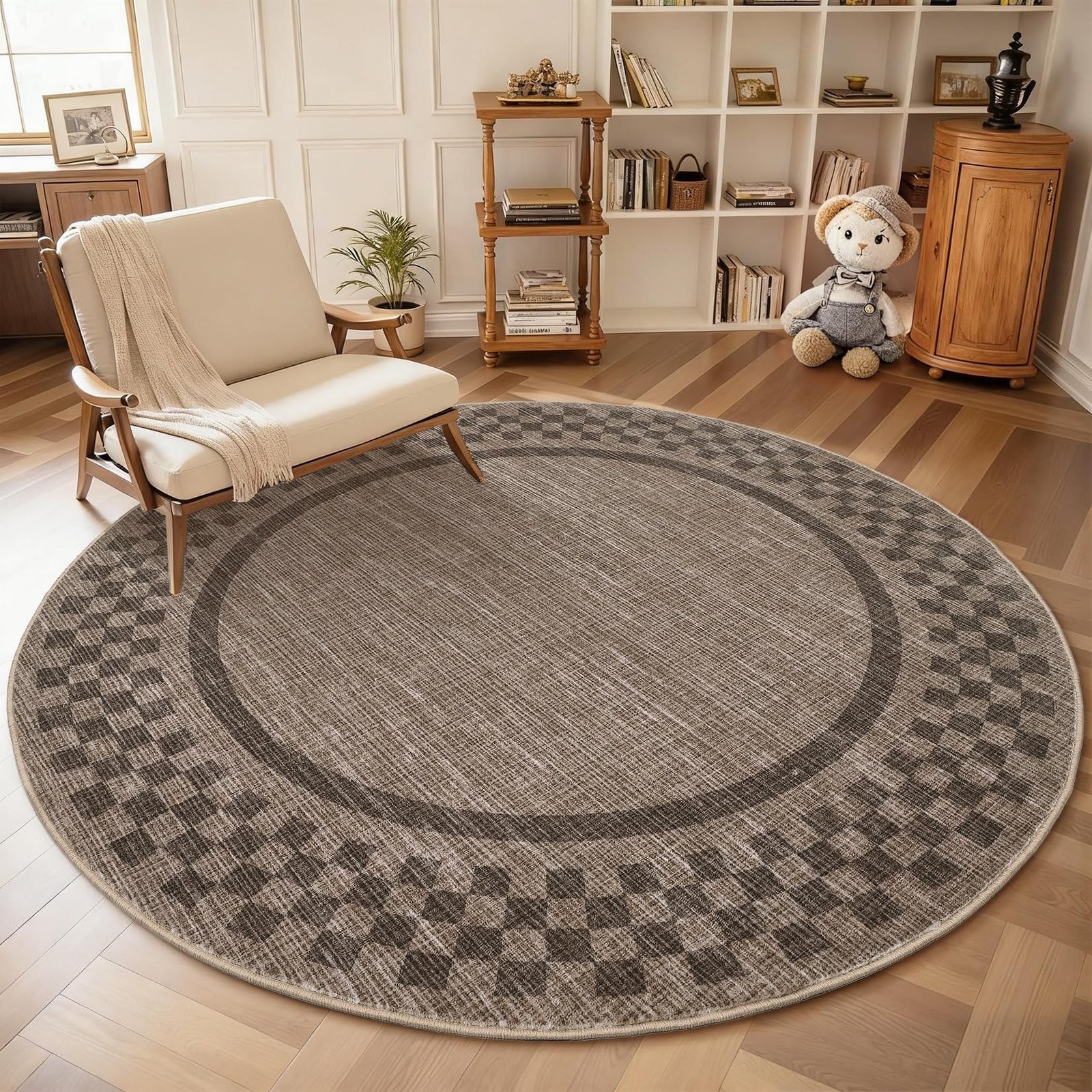 LocalStock Hallway Runner Rug 2x6 Non Slip Scalloped Washable Rug for Kitchen Entry Stain Resistant Modern Border Throw Floor Carpet Long Runner Mat for Bathroom Living Room Bedside, Beige - Image 27