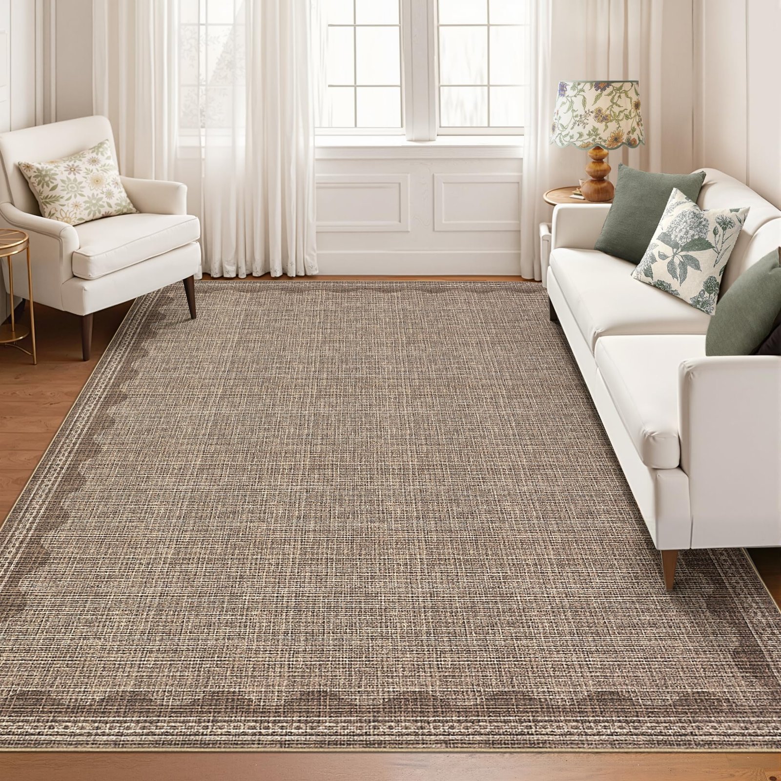 LocalStock 2x6 Runner Rug for Hallway Washable Kitchen Rugs Non Slip Solid Blue Modern Minimalism Soft Low-Pile Scalloped Indoor Carpet for Entryway Laundry Room Floor Mats - Image 12